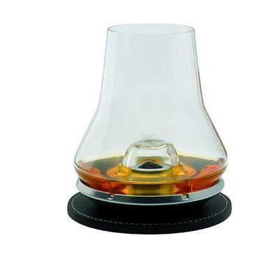 PEUGEOT WHISKY TASTING SET 38CL - 1 GLASS + MATT STAINLESS STEEL BASE