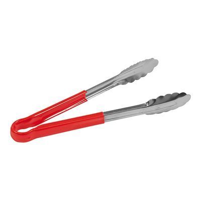 SERVEERTANG VAN EIKENBLAD 25CM ROESTVRIJ STALL/ROOD