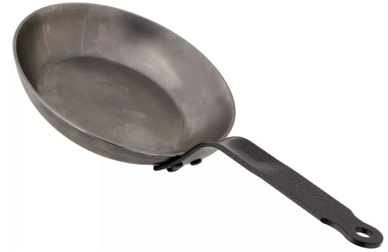 DE BUYER INDU CARBON STEEL PAN 18CM LYON CUT.