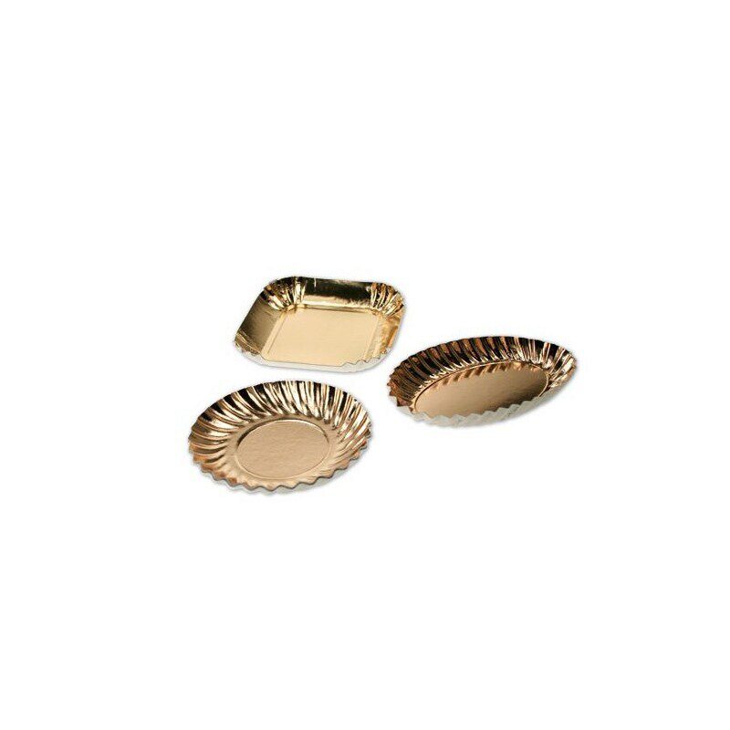 VIERKANT GOUDEN KARTONNEN BORDEN 65 X 65 MM FOST+ INCLUSIEF 100 STUKS