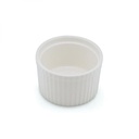 LE COQ EFESO IVORY PLEATED RAMEQUIN 6XH5CM PORCELAIN