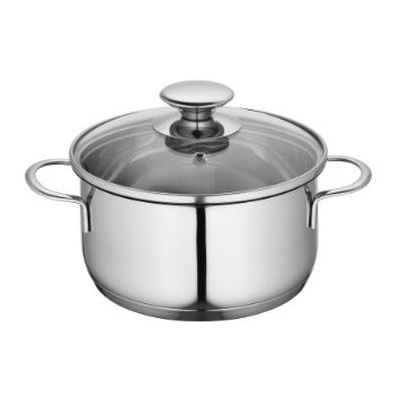 KP MINI CASSEROLE INOX 12CM HT 6.5-650ML-A/C VERRE