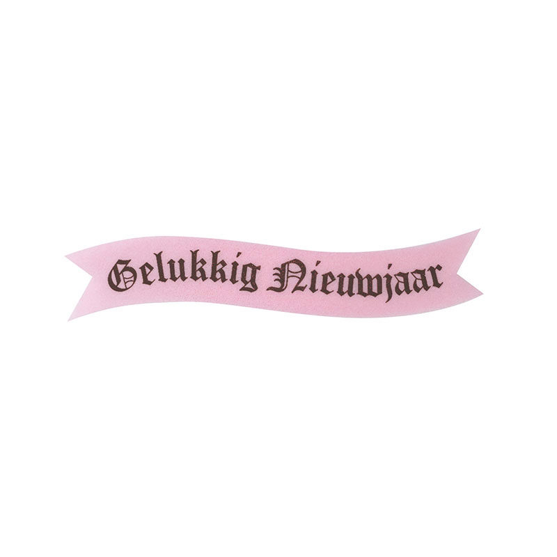 58954 WIMPEL ROZE GELUKKIG NIEUWJAAR 24 STUKKEN = DOOS