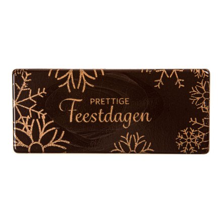 2015857 VROLIJK KERSTFEEST CHOCOLATE PLAQUE 80X35MM 60 PIECES ***S/CD***