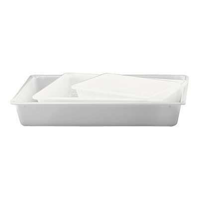 BAC TRAITEUR PLASTIQUE 30X21X6 - 2L BLANC