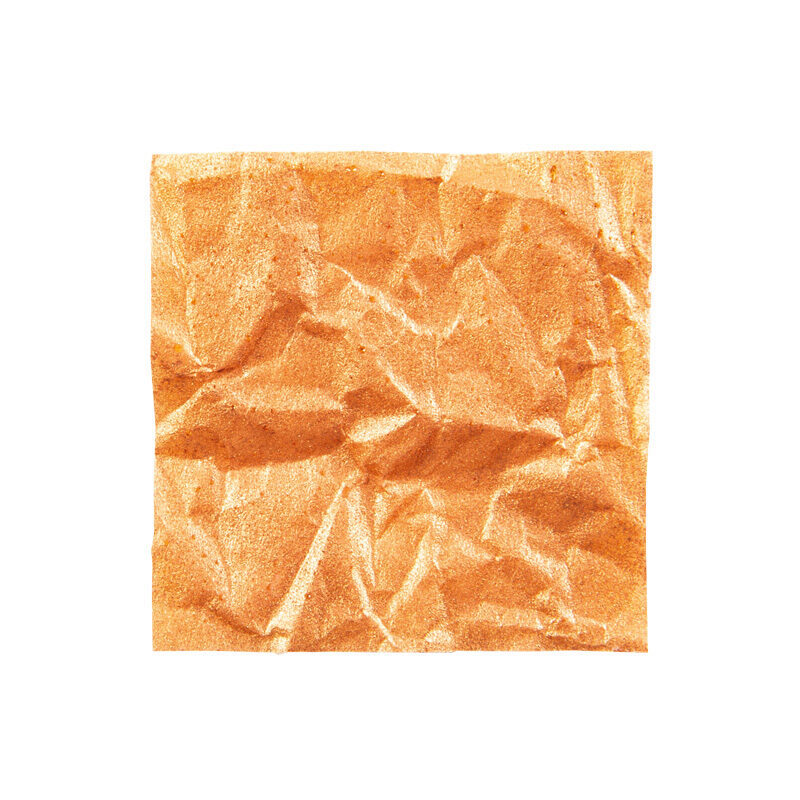 2034377 CRINKLED BRONZE SQUARE PLATE 3 CM CHOCOLATE 220 PCS