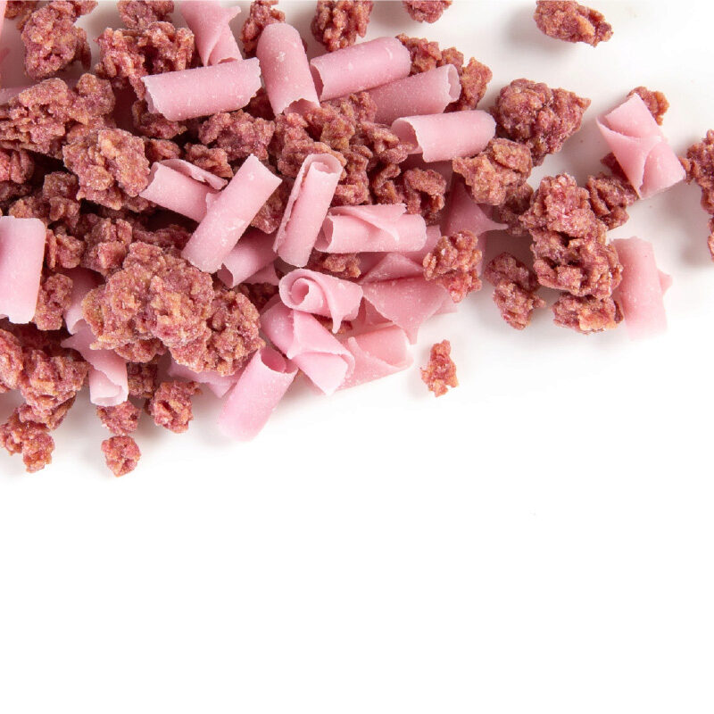 57440 CRUNCHY RED FRUIT CURLS 350 G =DOOS ***S/CD***