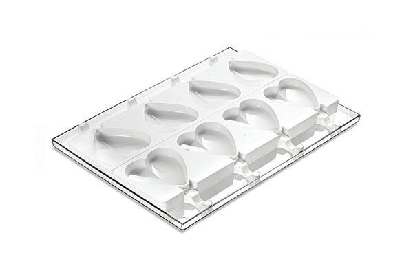 SILIKOMART GEL03 MOULE 8 FRISCOS COEUR  96ML + 50 BATONS