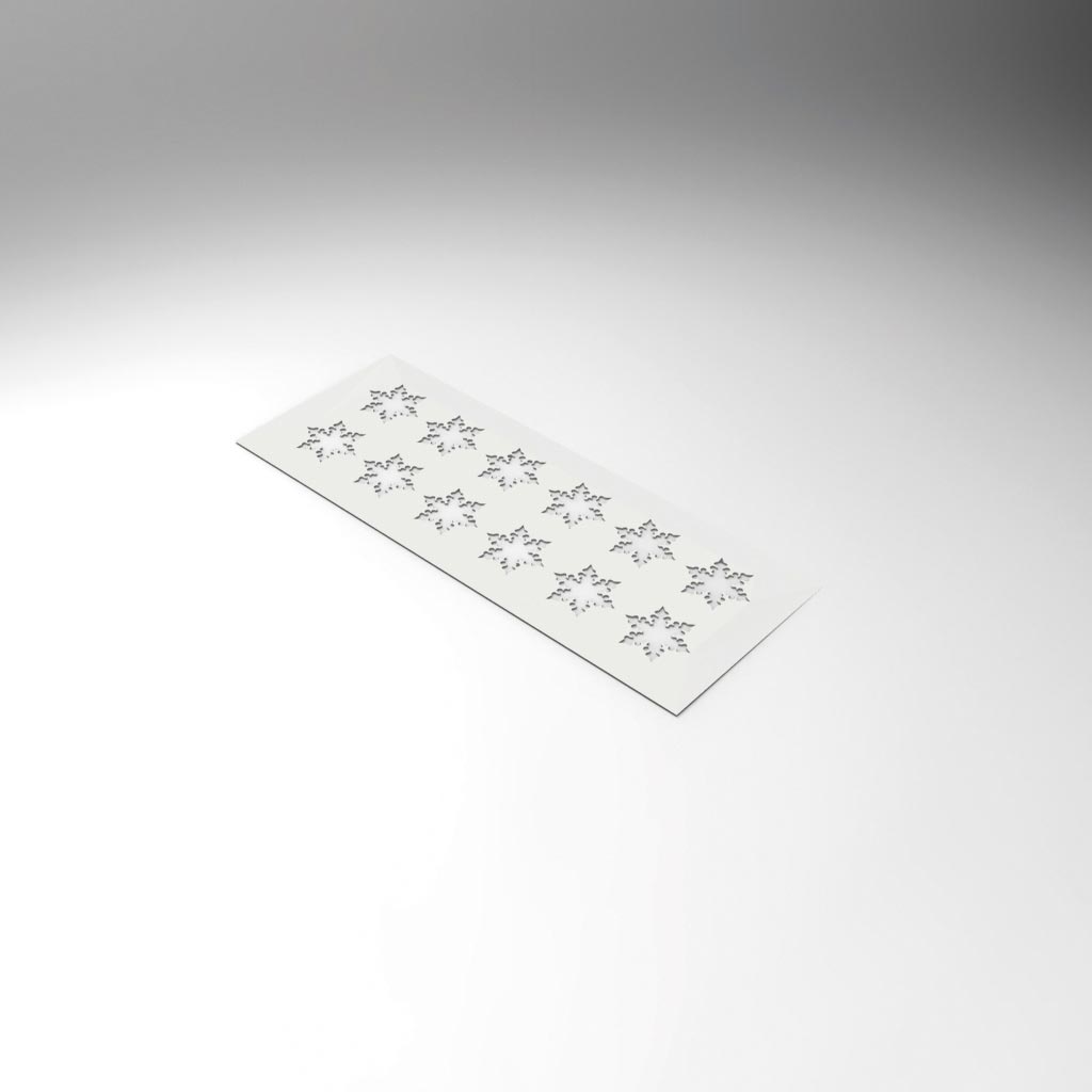 025120 PCB TEMPLATE FOR FLAKES 12 PRINTS 5X4.3 CM 1PCE ***S/CD***