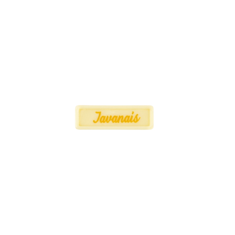 2002456 PLAQUETTE JAVANAIS 3,8X1,2 CM 300PCS ***S/CDE***