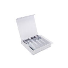 BOITE PRALINE 5 RANGÉES "LUXBOX BLANC" 16,5X16,5XHT3CM 24PCES