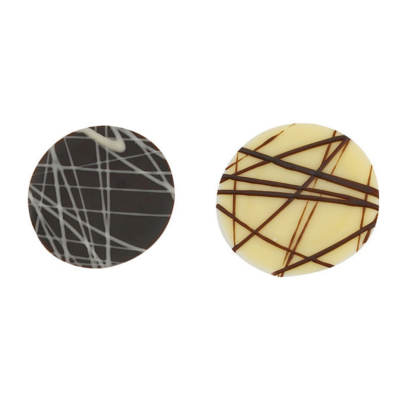 1030102 ROUND FONDANT AND WHITE WITH LINES 384PCS ***ON ORDER***