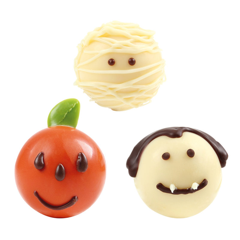 1091089 HALLOWEEN HOOFD BAL 2,8 CM 64 STUKS***S/CD***