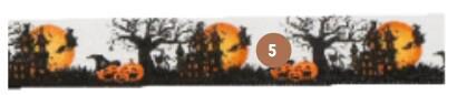 HALLOWEEN SCENE BRASS TAPE 25MM X 20M