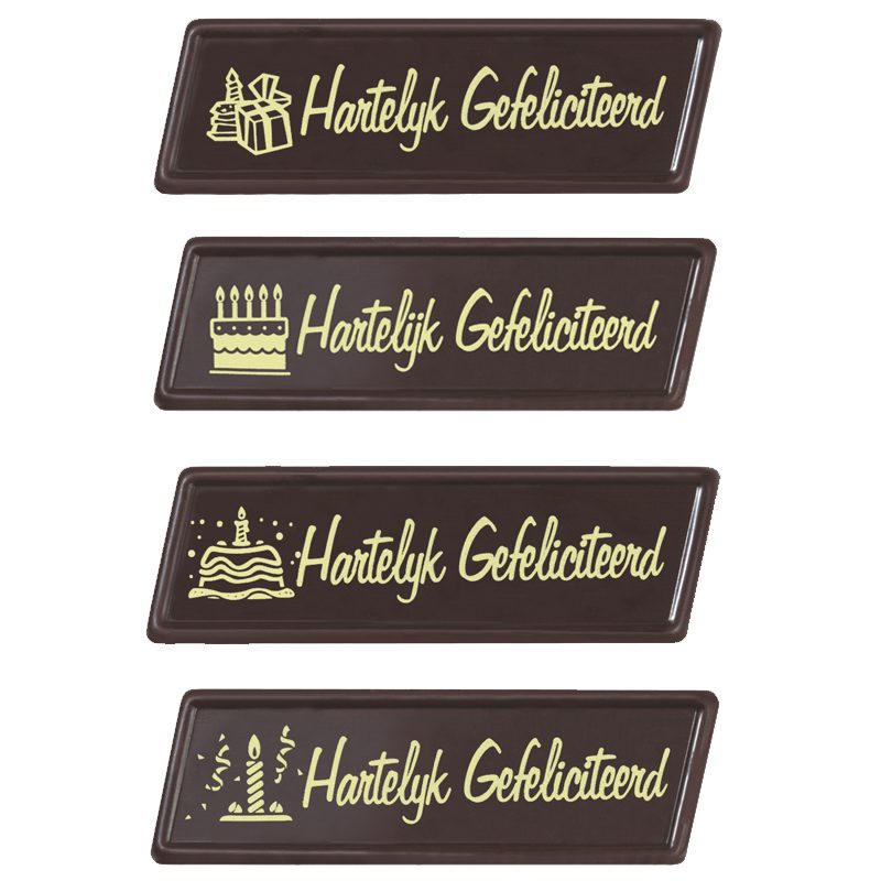 54206 PLAATJE HARTELIJK GEFELICITEERD 60 STUKKEN = DOOS