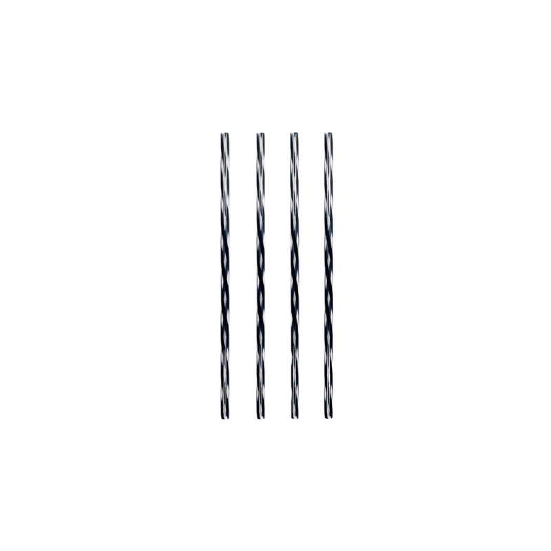 PP COCKTAILRIETJES 15CM ZWART EN TRANSPARANT 200ST