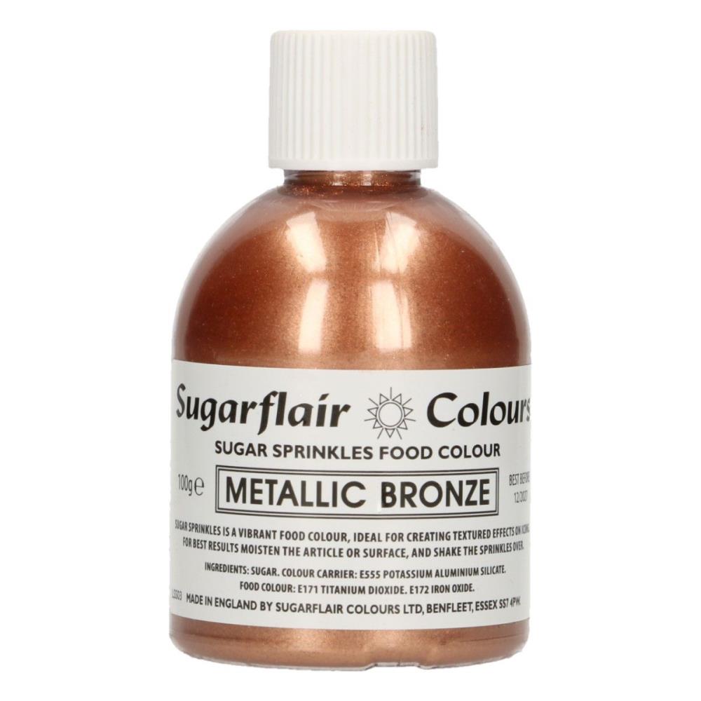 SUGARFLAIR PAILLETTE EN SUCRE SCINTILLANT BRONZE 100GR