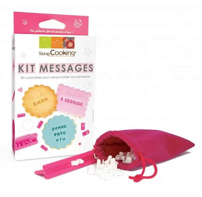 SCRAPCOOKING STAMPS + SUPPORT - 85 CHARACTERS