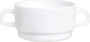 ARCOROC RESTAURANT WHITE CONSOMME BOWL 32CL-2 HANDLES - 28891