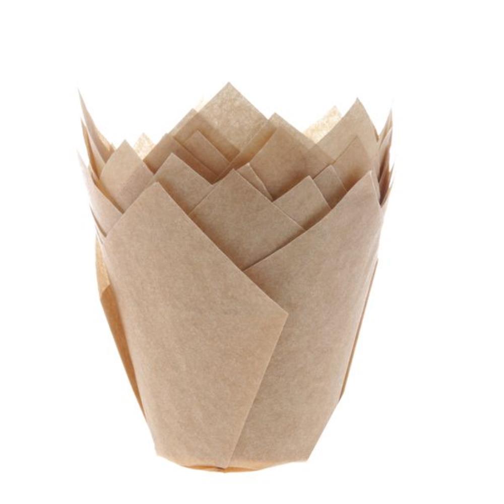 HOM TULIPCUP MUFFIN BEIGE DIAM 5CM 36 PCES