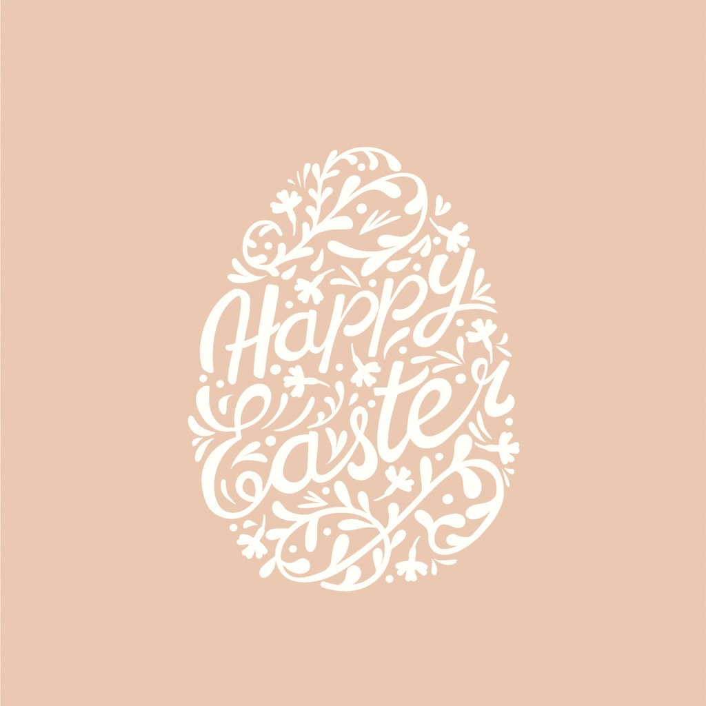 STEWO SERVETTEN 33X33CM HAPPY EASTER EGG ZALMKLEUR 20 STUKS
