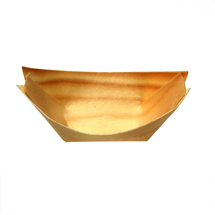 MISE EN BOUCHE BARQUETTE EN BOIS 11.5 X 6.5 CM - 50PCS