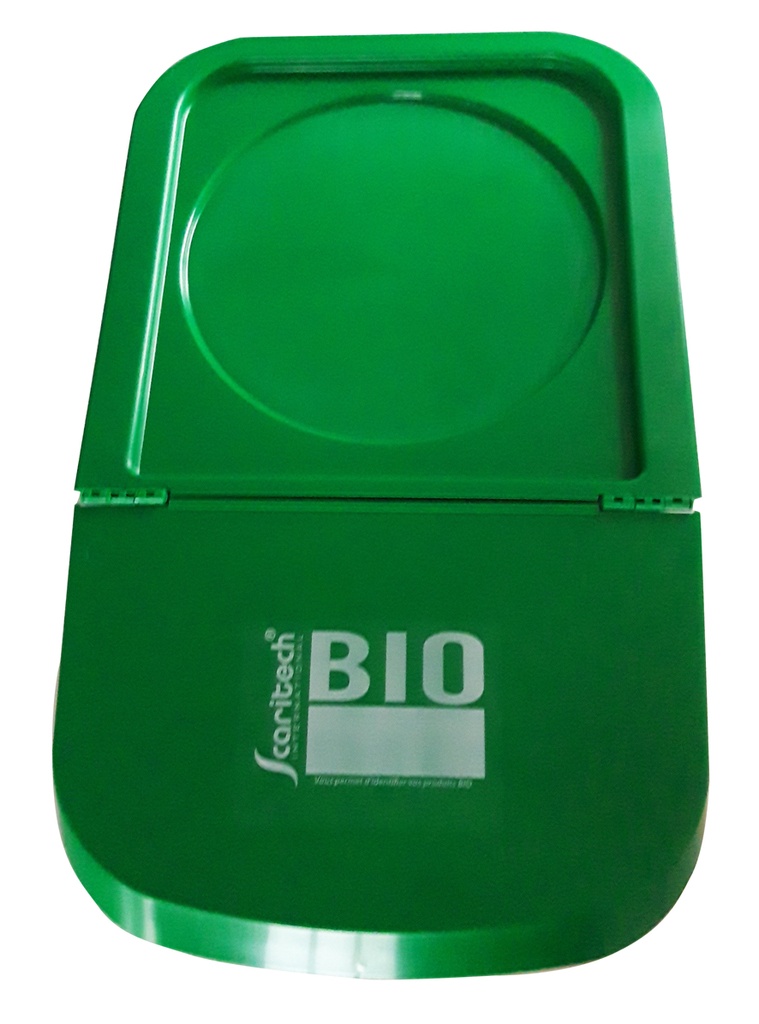 COUVERCLE BAC A INGREDIENTS 40L VERT BIO43X73CM