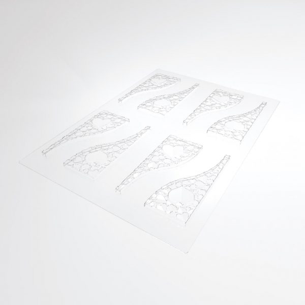 PCB Molds tabletten Harten voor 8 stuks 15,5x6,2 cm H. 1 cm 2 stuks ***s/cd***