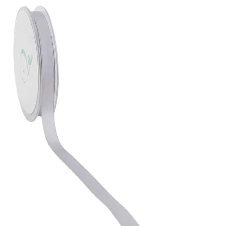 PREMIUM DOUBLE SATIN SILVER RIBBON 10MMX25M