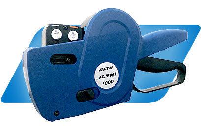 2 ETIQUETEUSES SATO JUDO FOOD 2 LIGNES FR 2,6X1,6CM + 12000 ETIQUETTES