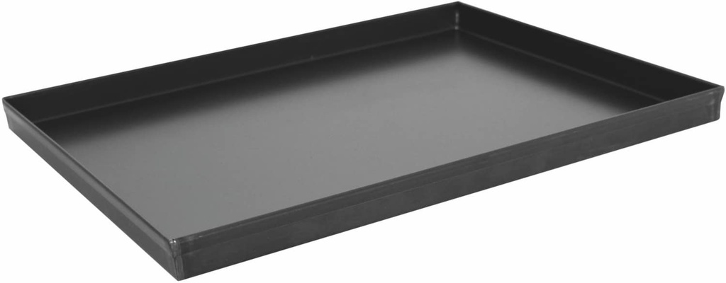 ZWARTE PLAAT METAAL 40X30X2.5CM 4 RECHTE RANDEN DIKTE 0.75MM