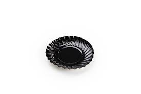 ASSIETTE CARTON RONDE NOIRE Ø 88MM FOST+ INCLUS 100 PIECES