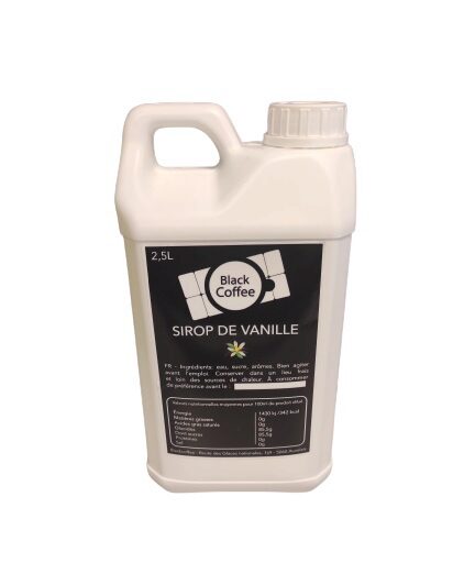 +BLACK COFFEE SIROP GOUT VANILLE BIDON DE 2.5L
