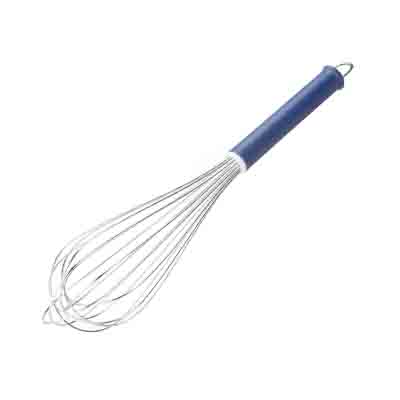 THERMO-HAUSER SAUCE WHISK 35CM BLUE HANDLE STAINLESS STEEL - 8 WIRES 1.8MM