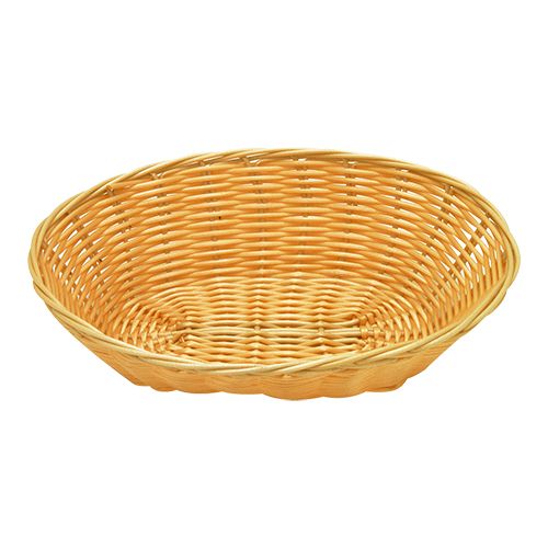 CORBEILLE PAIN VANNERIE BEIGE PLASTIQUE 24X18CM