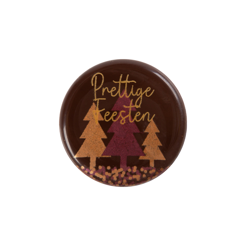 15541 PLAATJE KERSTBOMEN PRETTIGE FEESTENN 3.8CM 120PCES ***OP/ORDER***