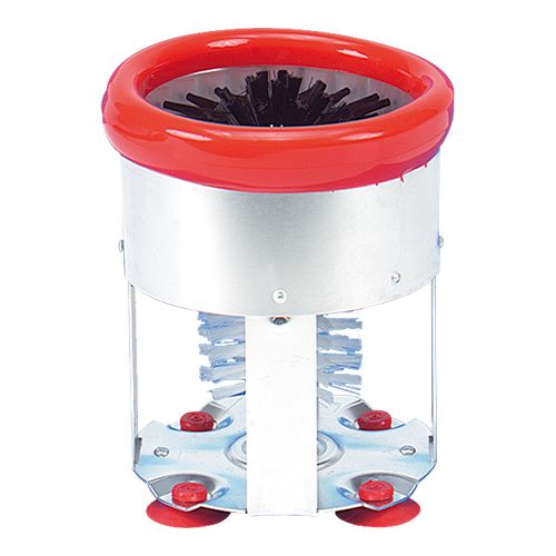 NYLON EN ALUMINIUM GLAZEN-SPOELBORSTEL  15XH17CM* ROOD*