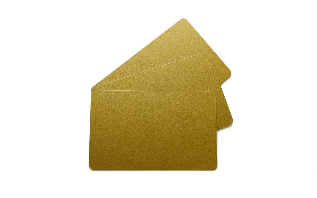 EDIKIO GOLD PVC CARDS - 0.76 MM - 86X54MM ACCESS/FLEX/DUPLEX PACK OF 100 PCES