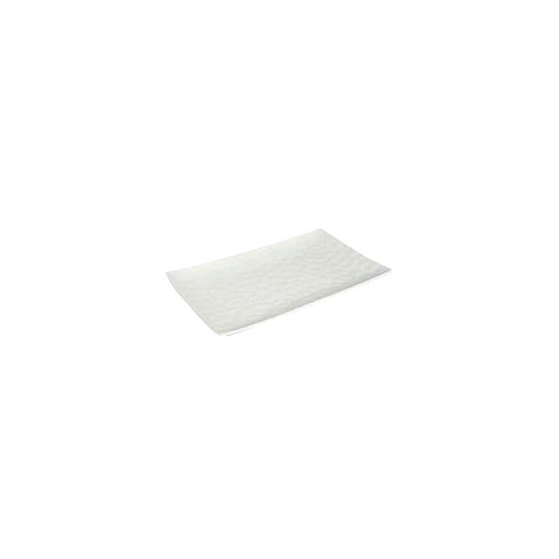 LE COQ HEPSERIS ASSIETTE RECTANGULAIRE 36X22CM PORCELAINE BLANCHE