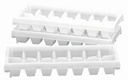 SET VAN 3 STAPELBARE DOORZICHTIGE PLASTIC IJSBLOKJESVORM
