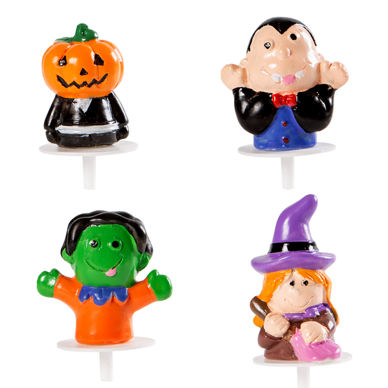 1091120 ASSORTIMENT HALLOWEEN FIGUURTJES 35MM OP FOTO 32 STUKS ***S/CD***