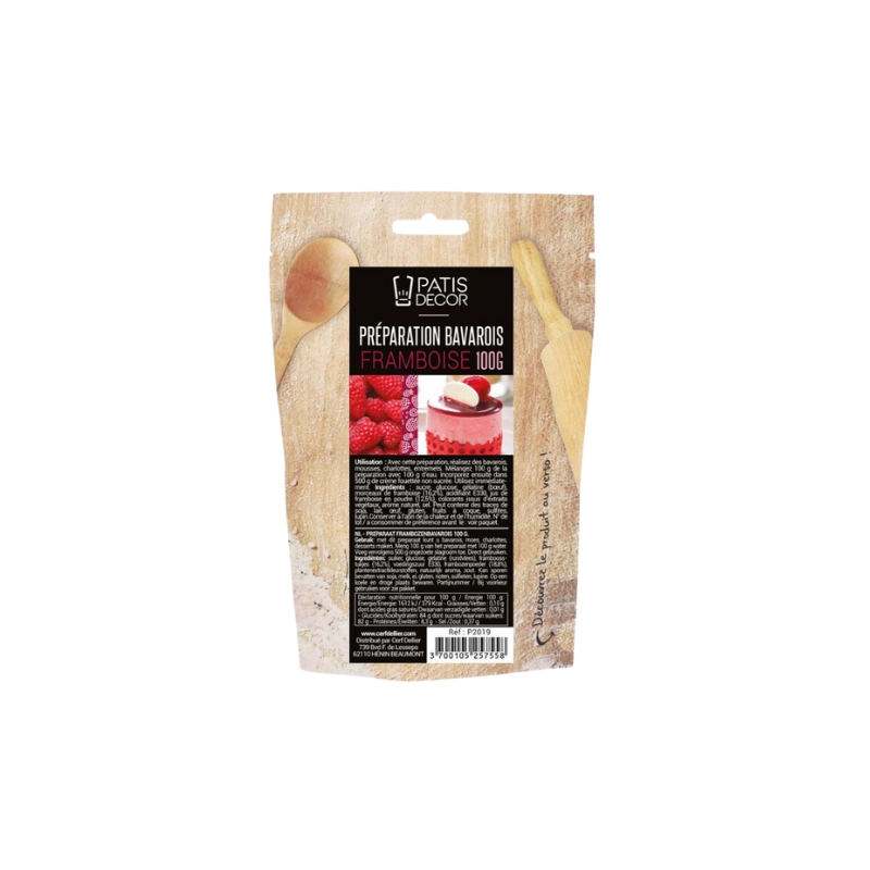 PATISDECOR GEL BAVAROIS FRAMBOISE 100GR