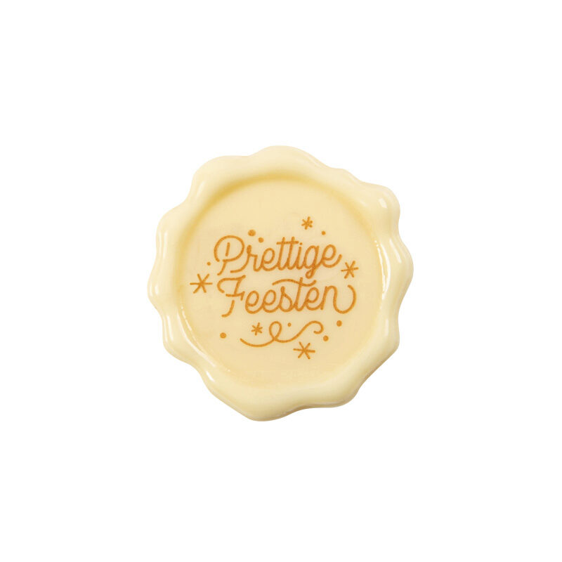 2015811 PRETTIGE FEESTEN WHITE CHOCOLATE STAMP 38MM120 PCES