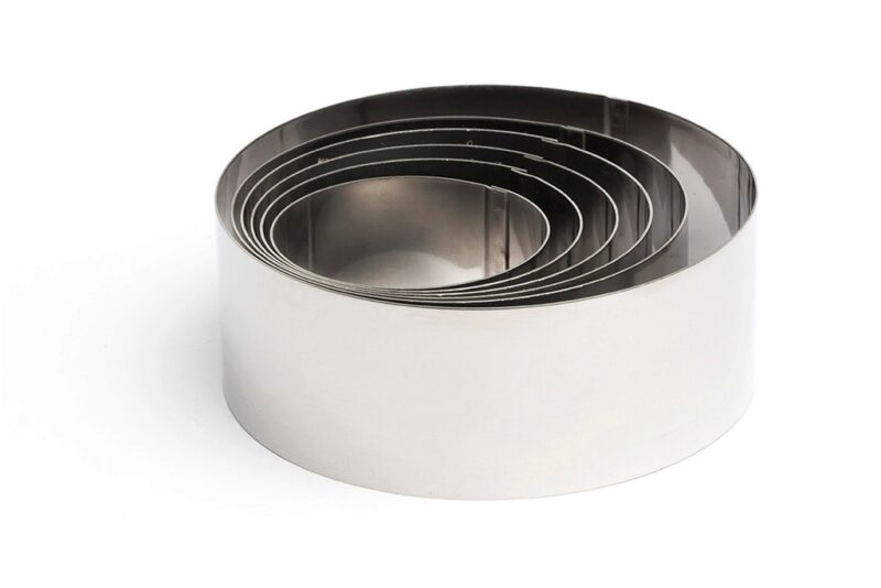 COMAS SET VAN 6 LICHTCIRKELS - 12.10.9.8.7.6 XH4.5CM INOX STAAL 18/8