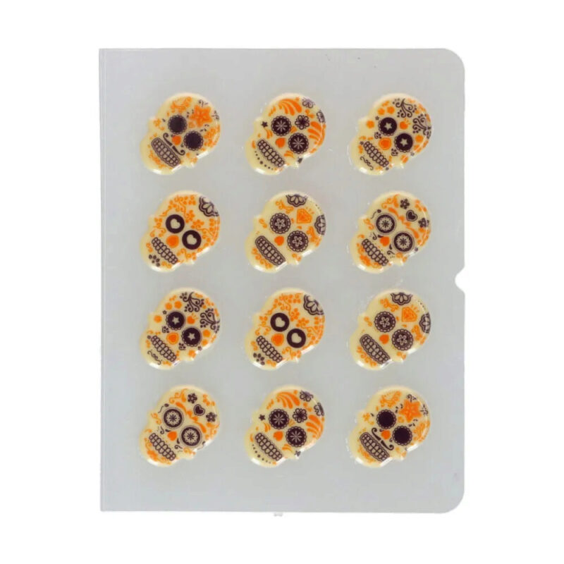 FUNCAKES TETE DE MORT MEXICAINE 39X23MM12 PIECES