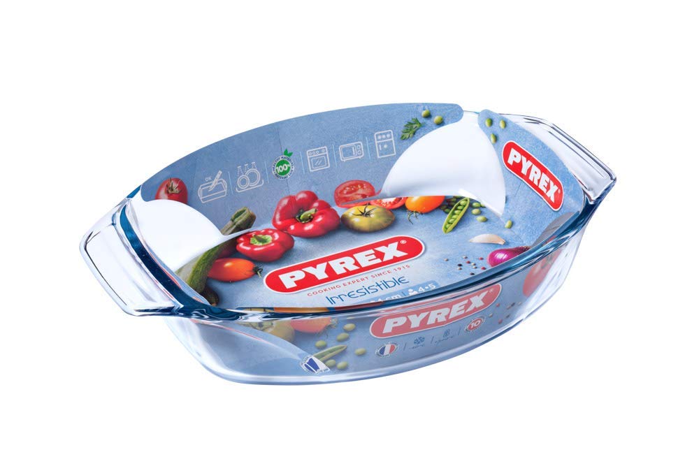 PYREX SCHAAL OVAAL 39X27CM-4.0L BOROSILICATE -40+300°