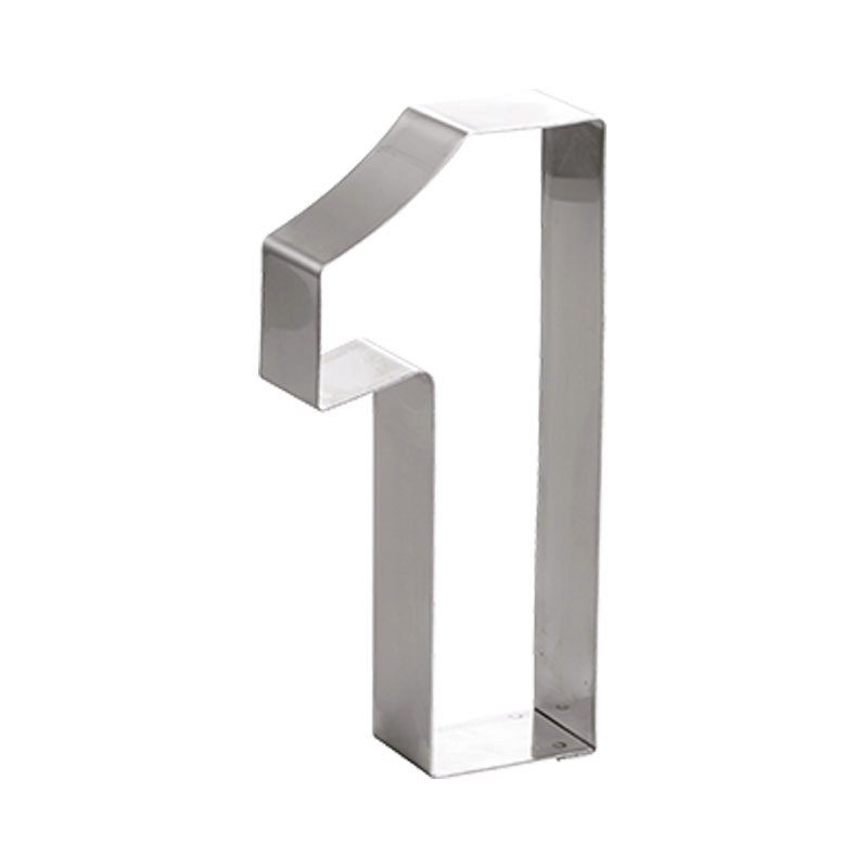 INOX CIJFERVORM N°1 20CM H4CM=STUK