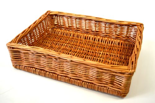 PANIER OSIER PLAT 58X40XH10CM