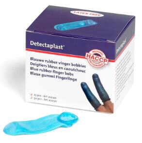 DETECTAPLAST RUBBER FINGER COTTAGE BOX OF 25 PCES