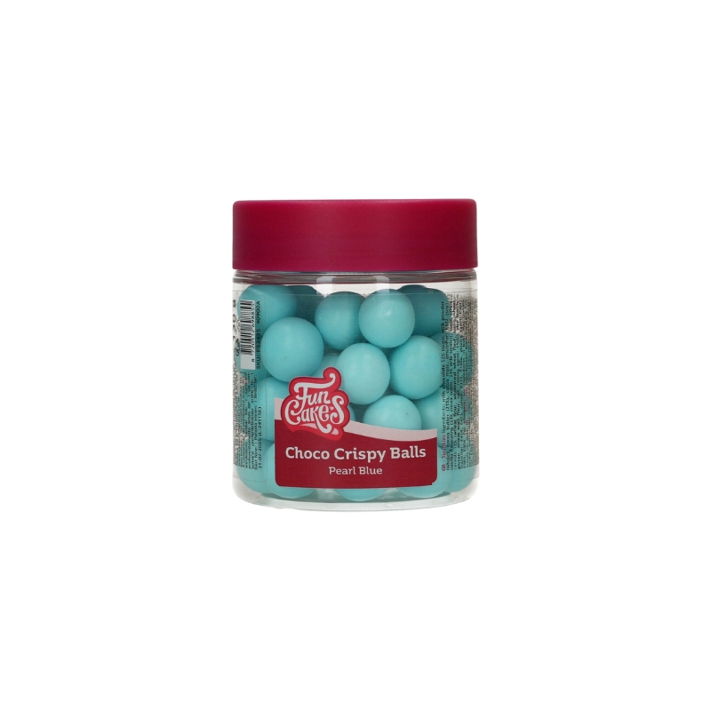 FUNCAKES CRISPY CHOCOLATE BALLS SKY BLUE 130GR